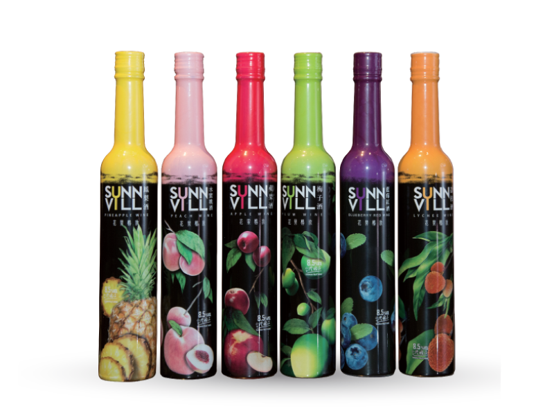 Etiquetas termorretráctiles para diversas botellas